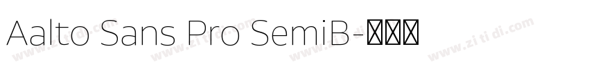 Aalto Sans Pro SemiB字体转换